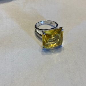 RING. NWOT 14.19ct citrine solitaire ring